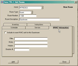 Room HVAC Information